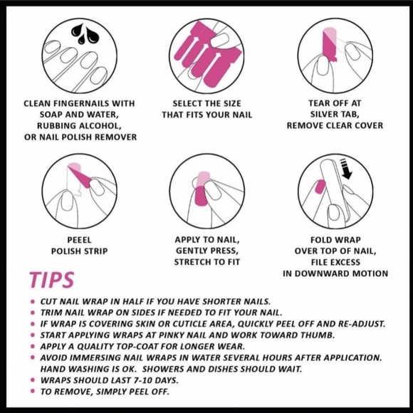 5 for $20 Nail Wraps- Georgia Peach - Picture 7 of 8